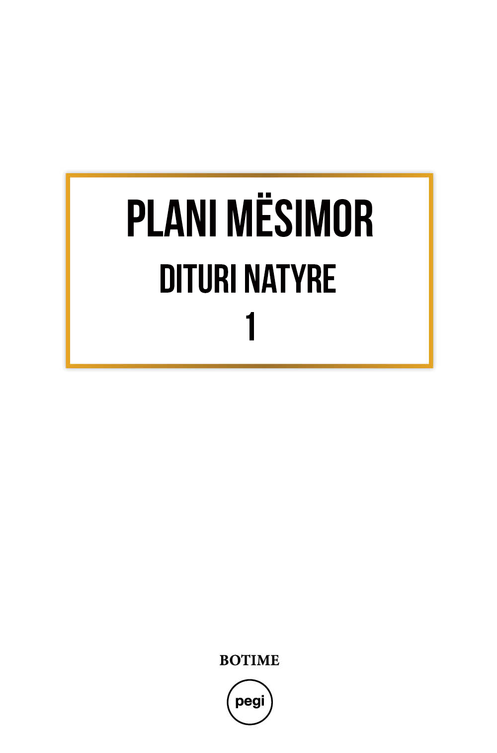 Dituri natyre 1 - Plani mësimor 2023-2024