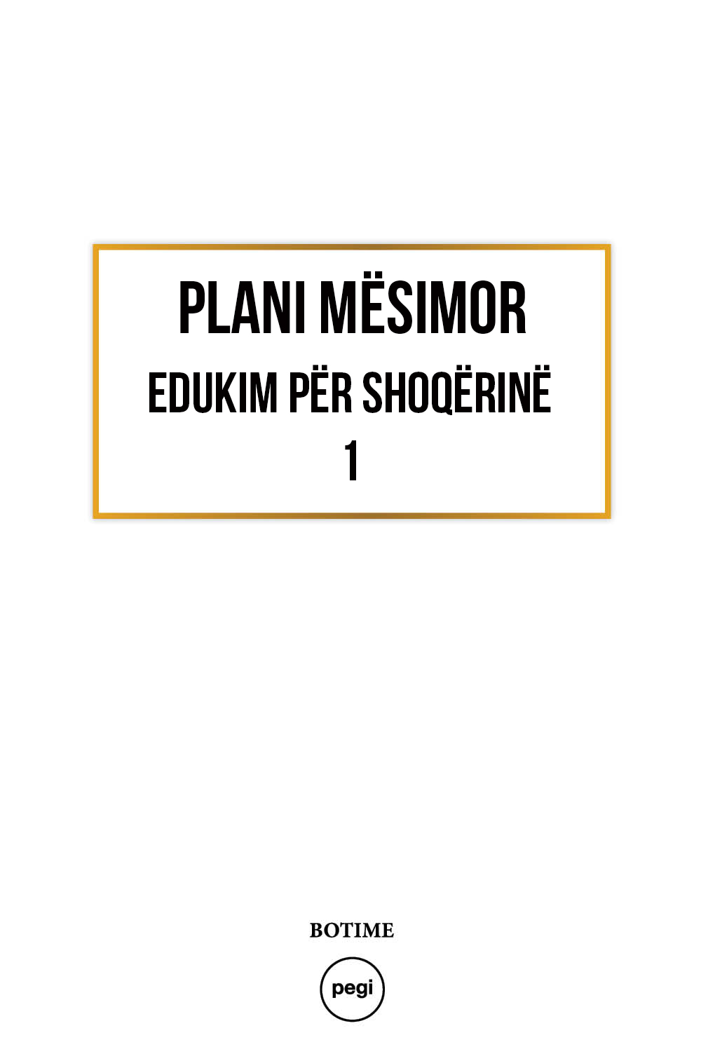 Edukim për shoqërinë 1 - Plani mësimor 2023-2024